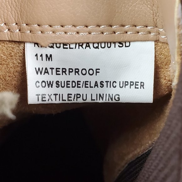 Blondo Boots Womens 11 M Beige Suede Leather Chelsea Side Zip Waterproof Booties - Picture 10 of 10